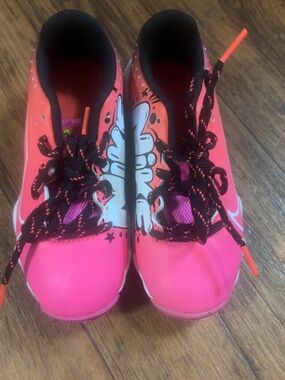 Nike Kids Bright Pink Sneakers with Black Accents